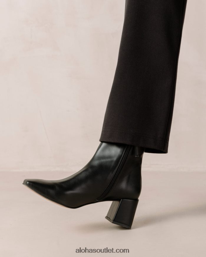 mulheres aquarela - bota preta de couro vegano Alohas 4P88ZX137 preto