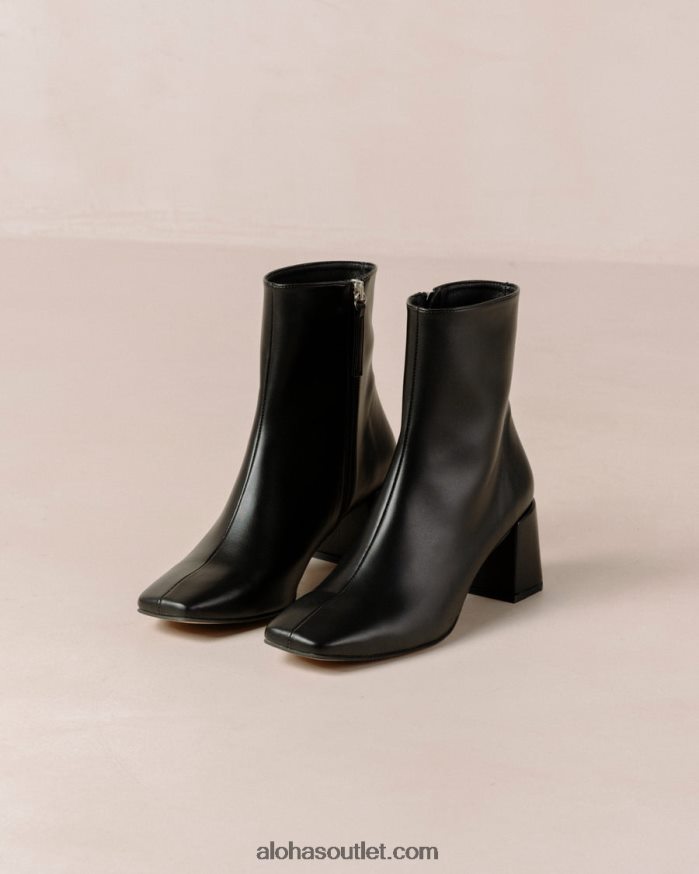 mulheres aquarela - bota preta de couro vegano Alohas 4P88ZX137 preto