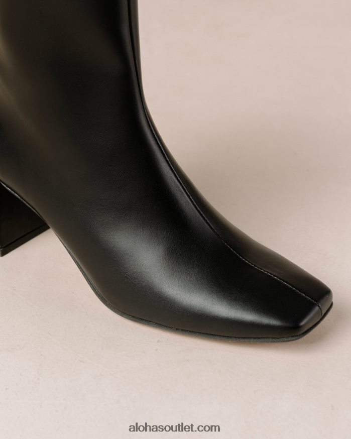 mulheres aquarela - bota preta de couro vegano Alohas 4P88ZX137 preto