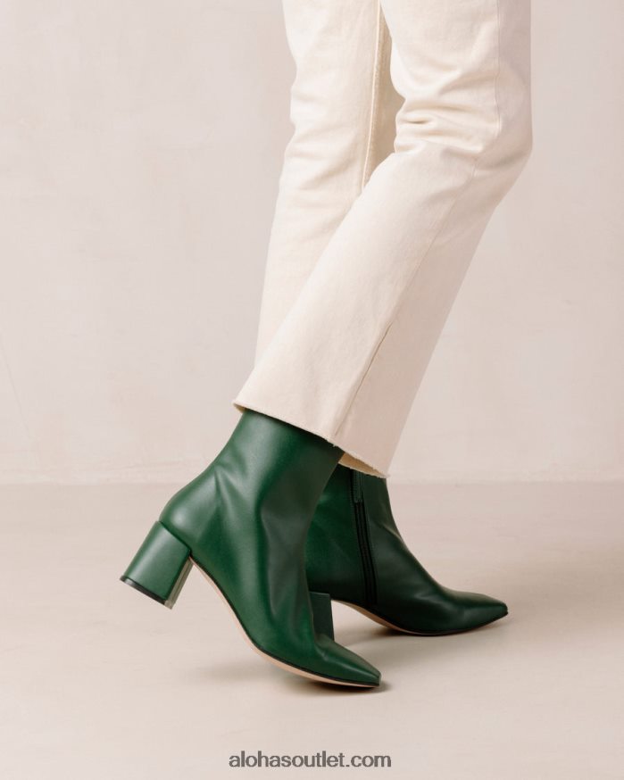 mulheres aquarela - bota verde de couro vegano Alohas 4P88ZX135 pepino verde