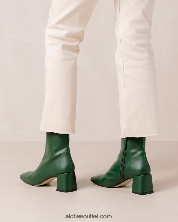 mulheres aquarela - bota verde de couro vegano Alohas 4P88ZX135 pepino verde