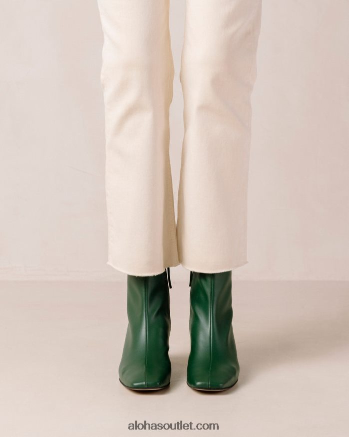 mulheres aquarela - bota verde de couro vegano Alohas 4P88ZX135 pepino verde