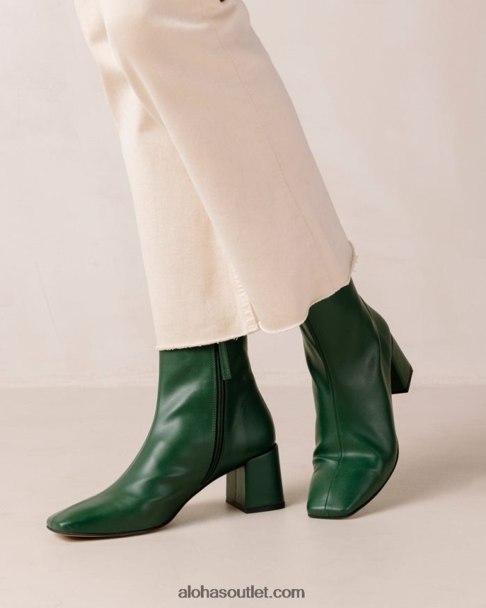 mulheres aquarela - bota verde de couro vegano Alohas 4P88ZX135 pepino verde