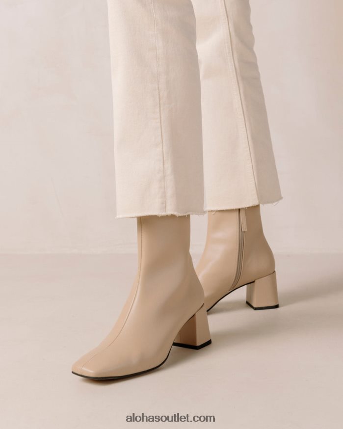 mulheres aquarela - botas de couro vegan bege Alohas 4P88ZX134 tahini bege