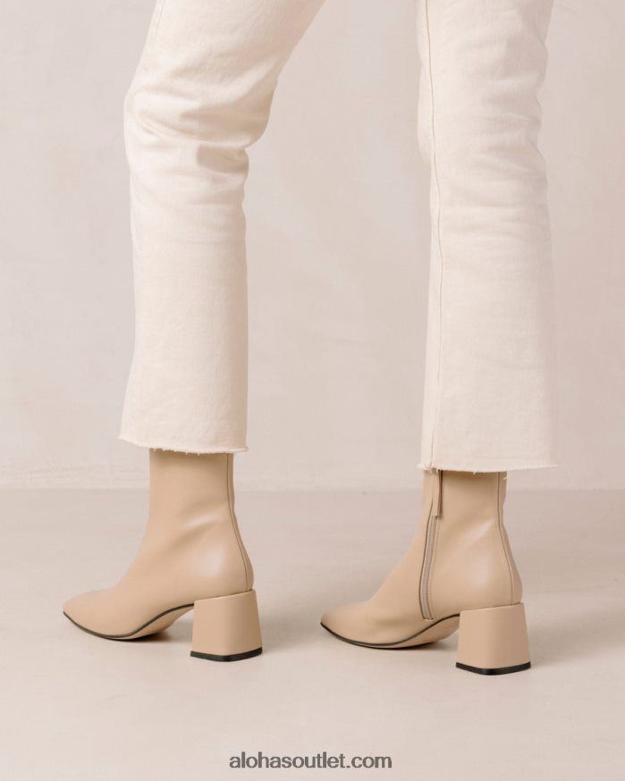 mulheres aquarela - botas de couro vegan bege Alohas 4P88ZX134 tahini bege