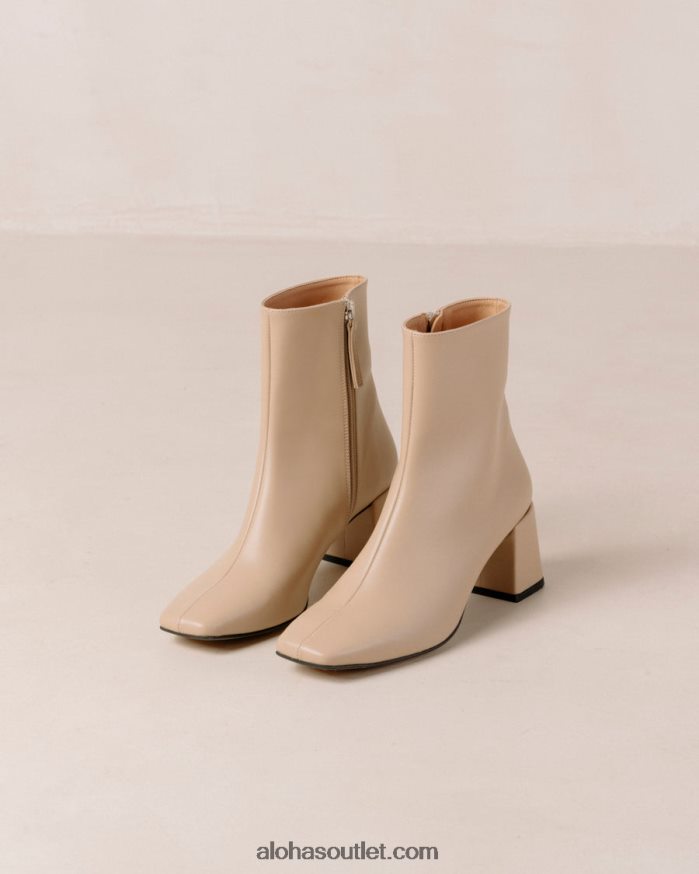 mulheres aquarela - botas de couro vegan bege Alohas 4P88ZX134 tahini bege