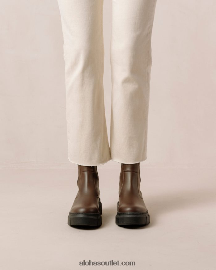 mulheres armadura - botas de couro marrom Alohas 4P88ZX559 marrom café
