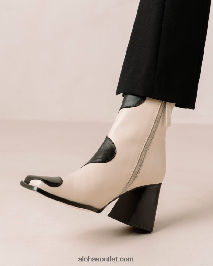 mulheres blair - botas de couro preto e branco Alohas 4P88ZX9 creme preto