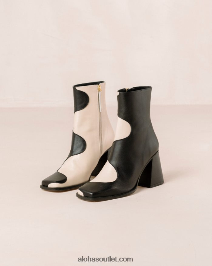 mulheres blair - botas de couro preto e branco Alohas 4P88ZX9 creme preto