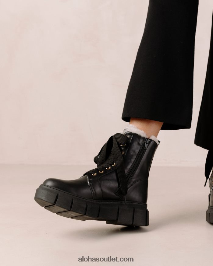 mulheres can can - botas de couro preto Alohas 4P88ZX58 preto