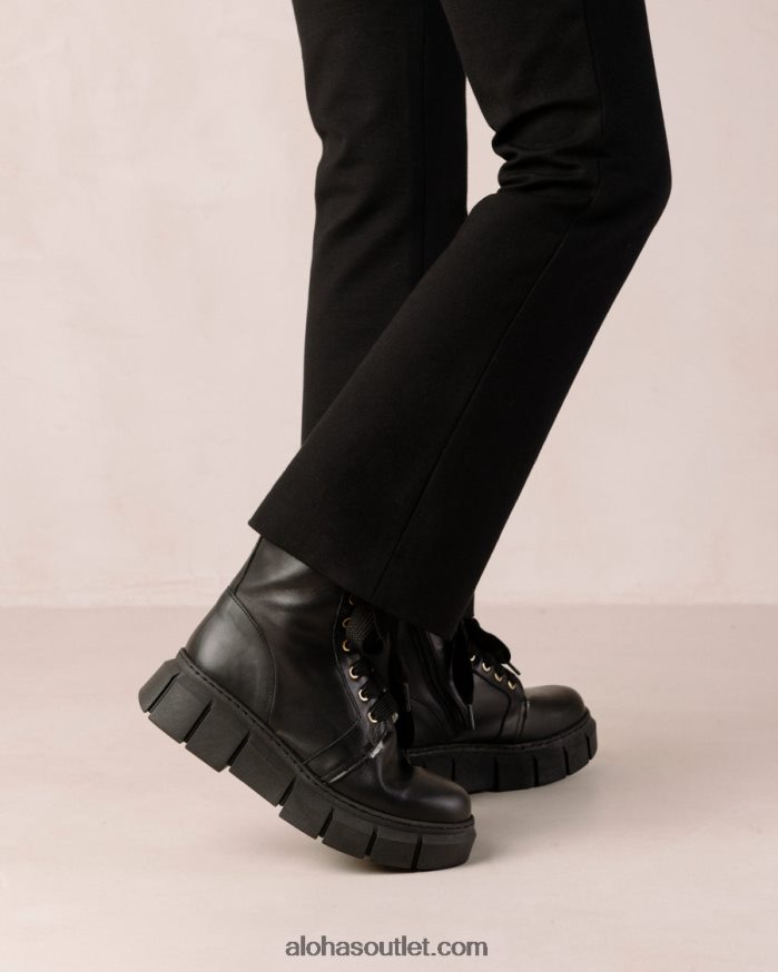 mulheres can can - botas de couro preto Alohas 4P88ZX58 preto