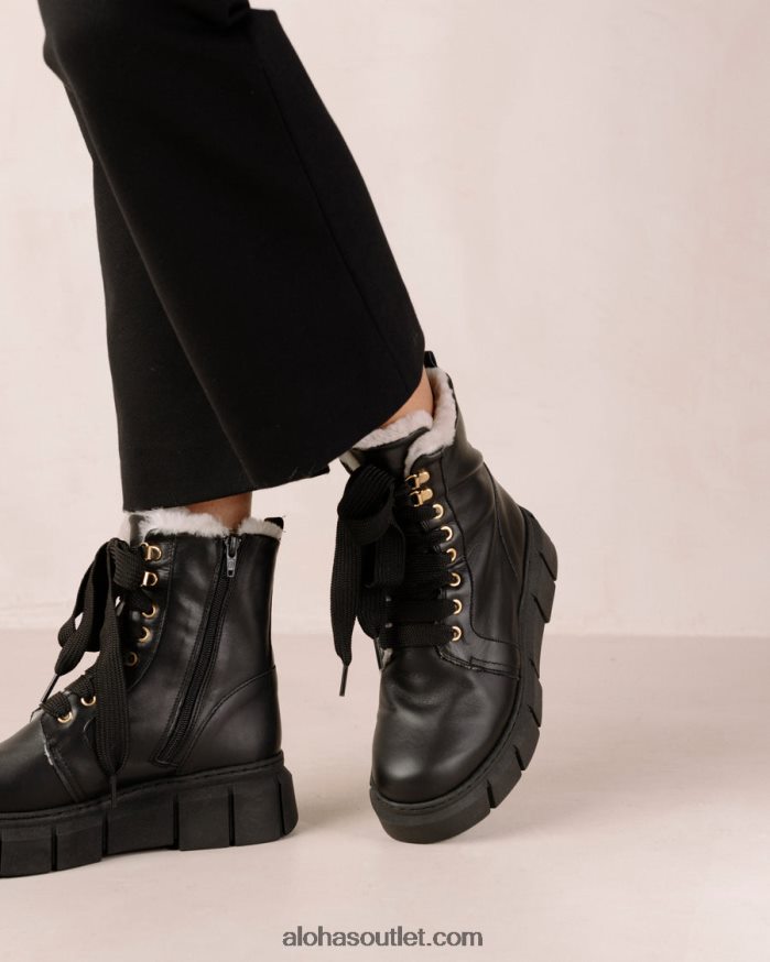 mulheres can can - botas de couro preto Alohas 4P88ZX58 preto