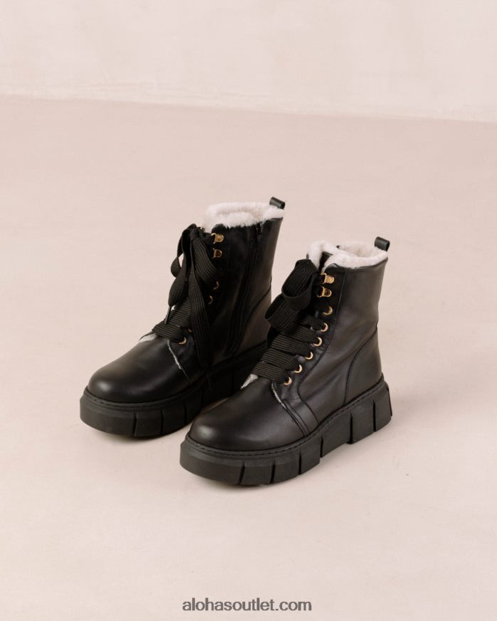 mulheres can can - botas de couro preto Alohas 4P88ZX58 preto