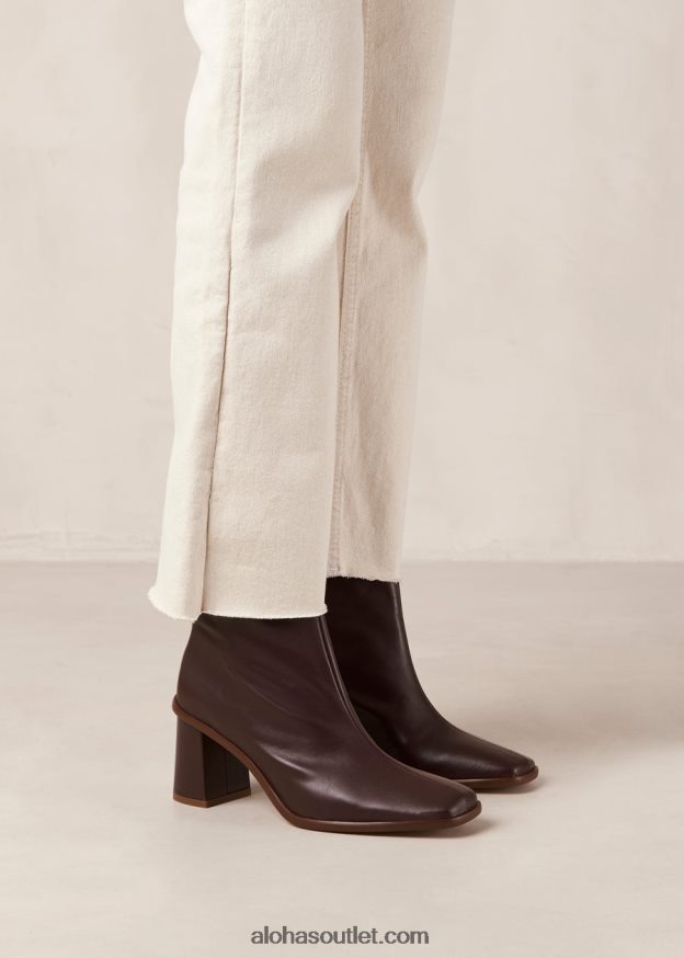 mulheres capa oeste - botas de couro vermelho Alohas 4P88ZX344 vinho do cabo bordô