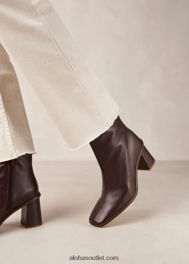 mulheres capa oeste - botas de couro vermelho Alohas 4P88ZX344 vinho do cabo bordô