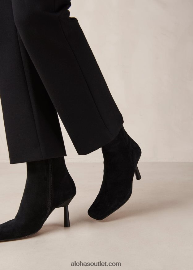 mulheres frappã© - botas pretas de camurça Alohas 4P88ZX574 preto