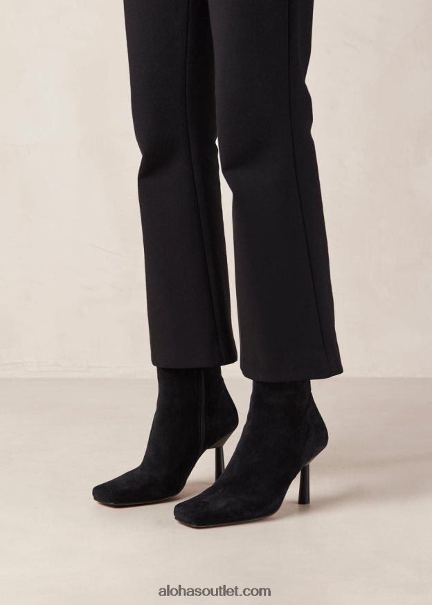 mulheres frappã© - botas pretas de camurça Alohas 4P88ZX574 preto