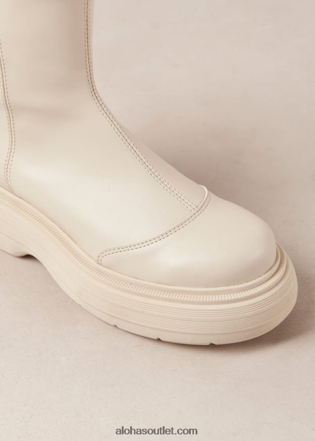 mulheres ink - bota branca de couro vegano Alohas 4P88ZX270 branco quente