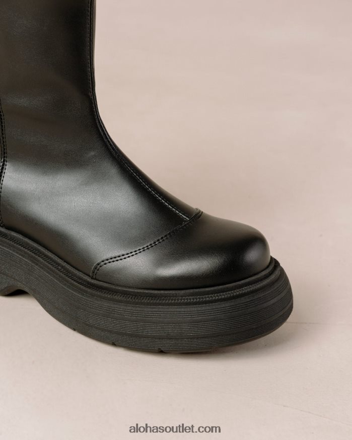mulheres ink - bota preta de couro vegano Alohas 4P88ZX271 preto