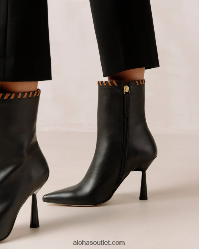 mulheres leo black - botas pretas de couro Alohas 4P88ZX538 preto