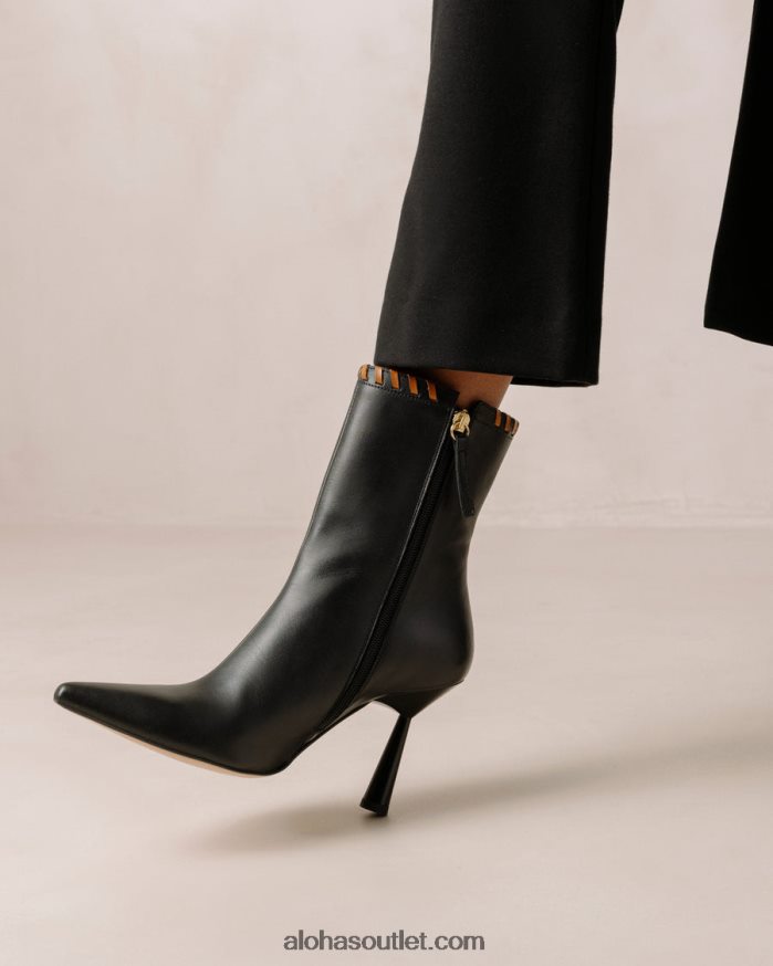 mulheres leo black - botas pretas de couro Alohas 4P88ZX538 preto