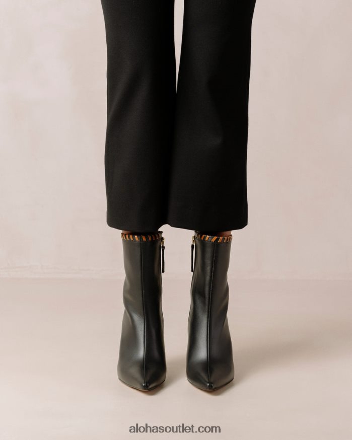 mulheres leo black - botas pretas de couro Alohas 4P88ZX538 preto