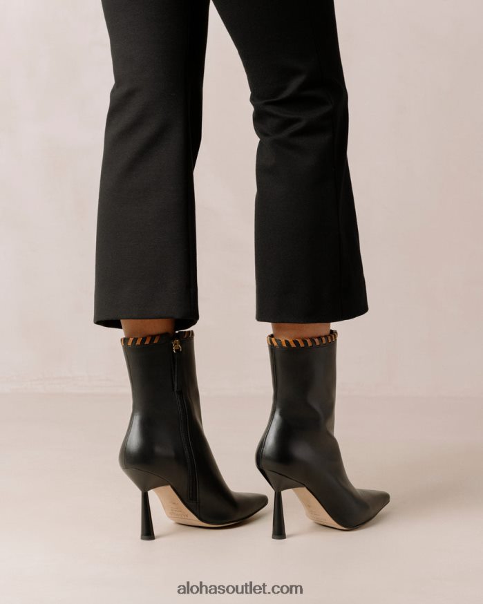 mulheres leo black - botas pretas de couro Alohas 4P88ZX538 preto