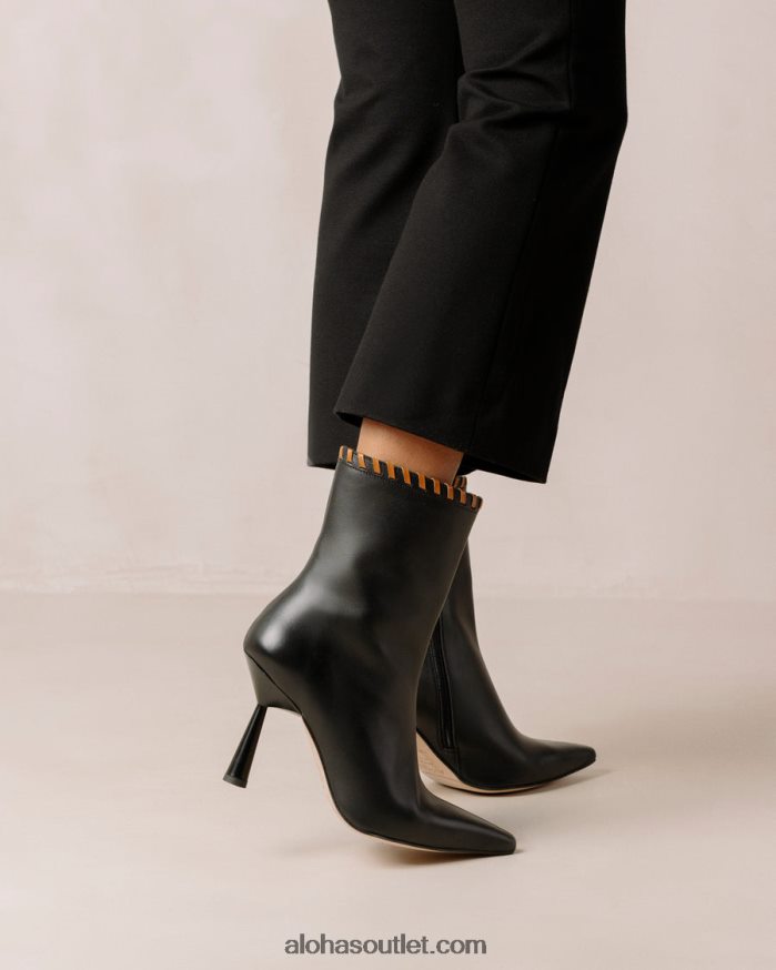 mulheres leo black - botas pretas de couro Alohas 4P88ZX538 preto