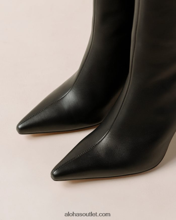 mulheres leo black - botas pretas de couro Alohas 4P88ZX538 preto