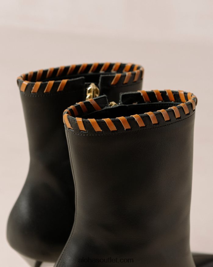 mulheres leo black - botas pretas de couro Alohas 4P88ZX538 preto