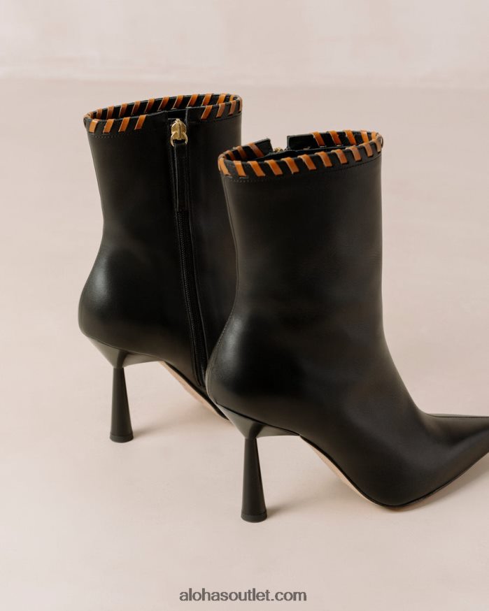 mulheres leo black - botas pretas de couro Alohas 4P88ZX538 preto