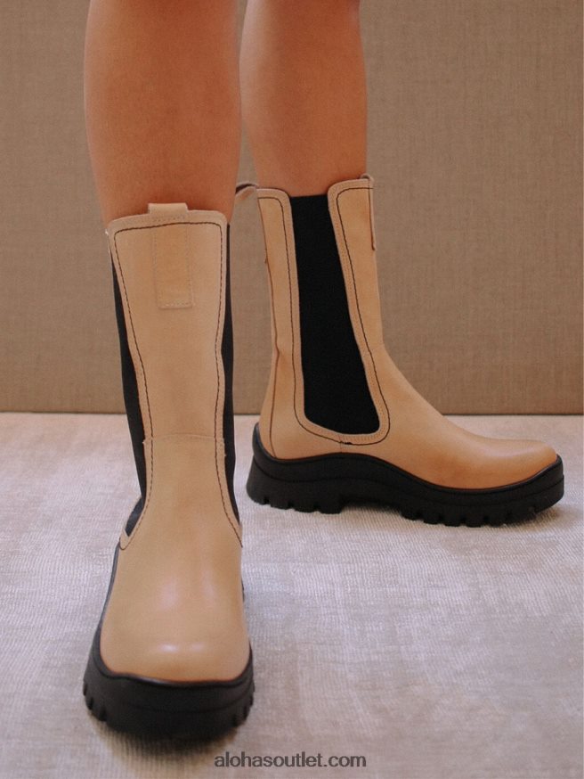 mulheres me pegue - botas de couro bege Alohas 4P88ZX586 bege
