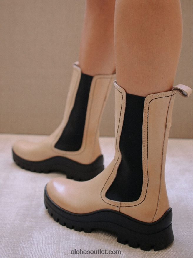 mulheres me pegue - botas de couro bege Alohas 4P88ZX586 bege