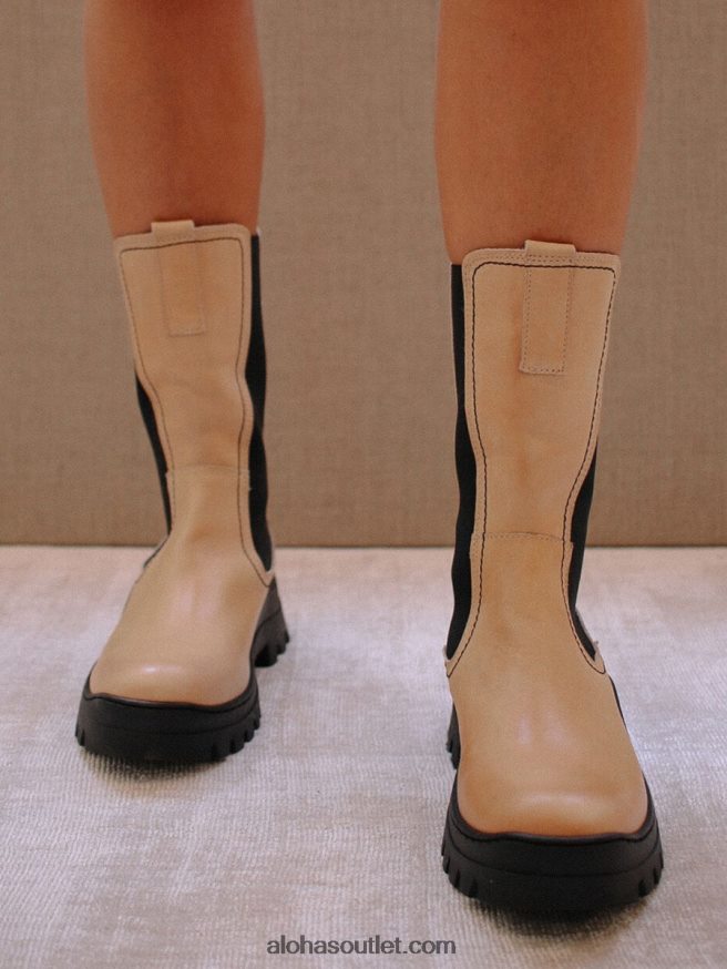mulheres me pegue - botas de couro bege Alohas 4P88ZX586 bege
