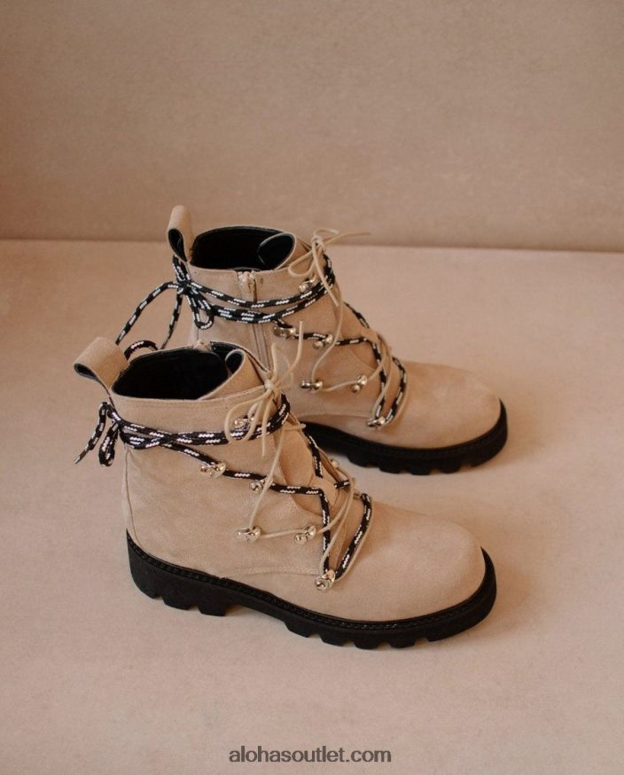 mulheres milhas - botas de couro bege Alohas 4P88ZX593 bege areia quente