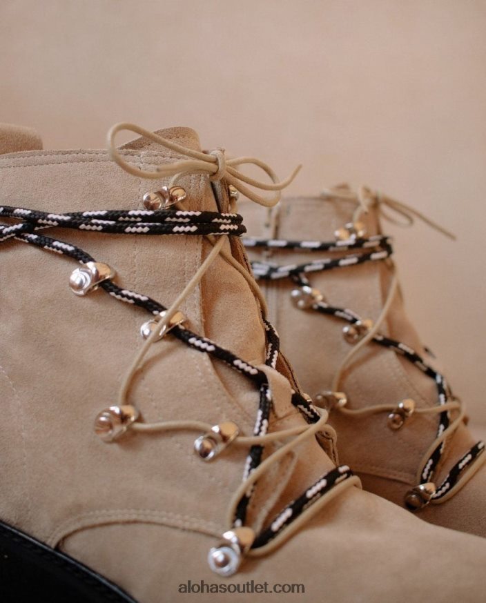 mulheres milhas - botas de couro bege Alohas 4P88ZX593 bege areia quente