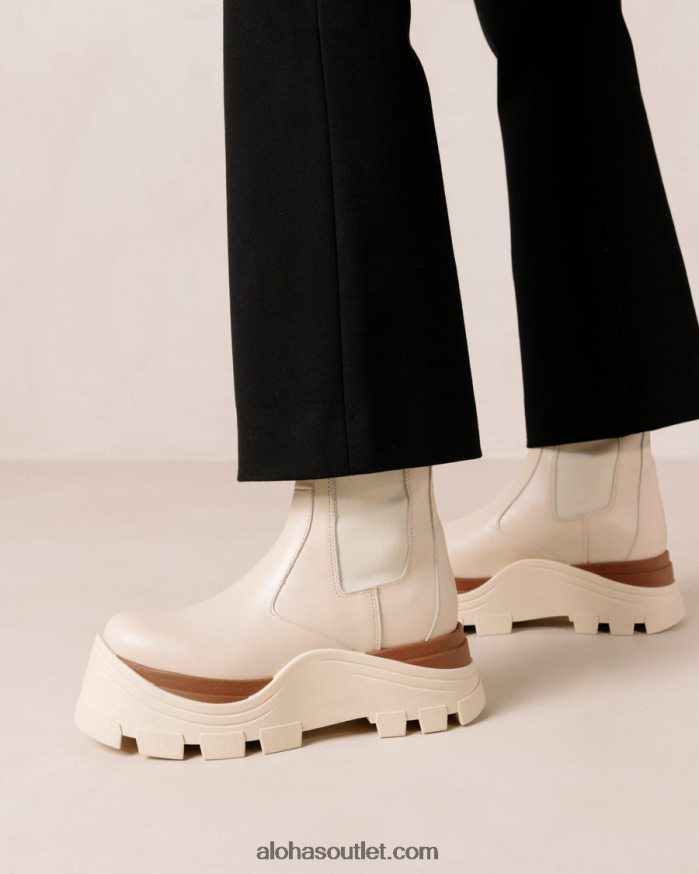 mulheres phoenix marcona - botas de couro branco Alohas 4P88ZX577 creme marcona