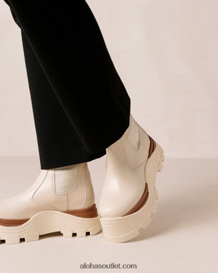 mulheres phoenix marcona - botas de couro branco Alohas 4P88ZX577 creme marcona