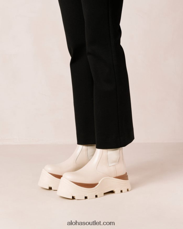 mulheres phoenix marcona - botas de couro branco Alohas 4P88ZX577 creme marcona