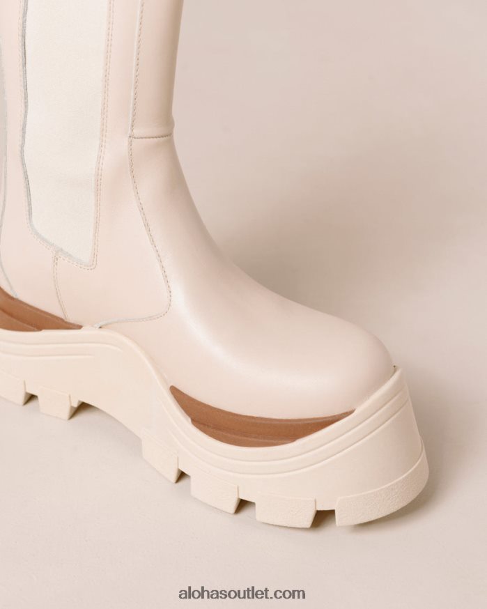 mulheres phoenix marcona - botas de couro branco Alohas 4P88ZX577 creme marcona