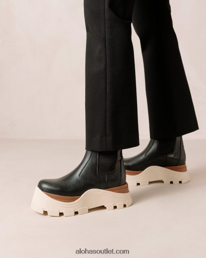mulheres phoenix marcona - botas pretas de couro Alohas 4P88ZX578 marcona preta