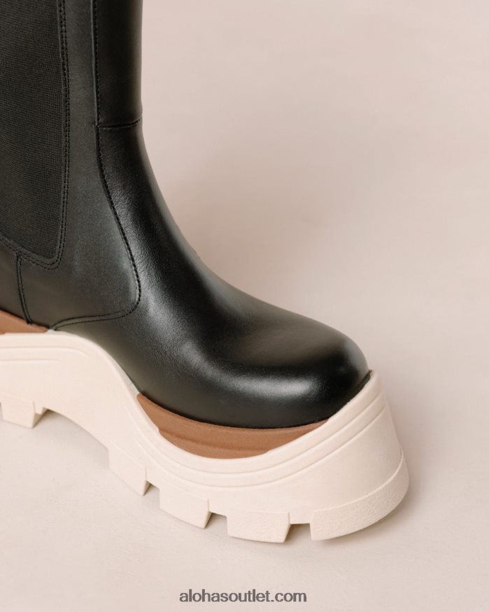 mulheres phoenix marcona - botas pretas de couro Alohas 4P88ZX578 marcona preta