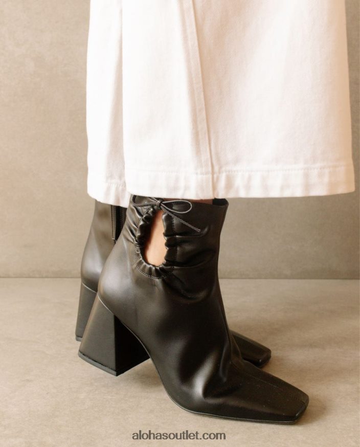 mulheres pigment - bota preta de couro vegano Alohas 4P88ZX319 preto