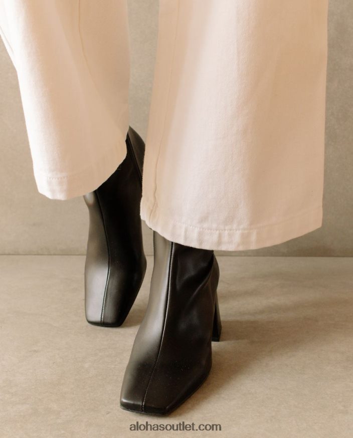 mulheres pigment - bota preta de couro vegano Alohas 4P88ZX319 preto