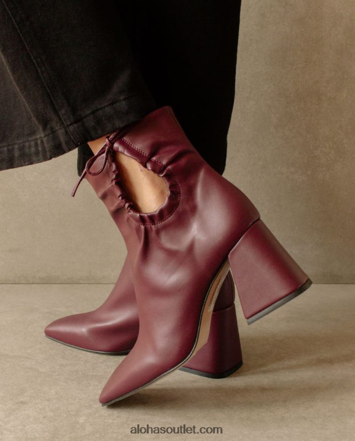 mulheres pigmento - botas roxas de couro vegano Alohas 4P88ZX318 beterraba
