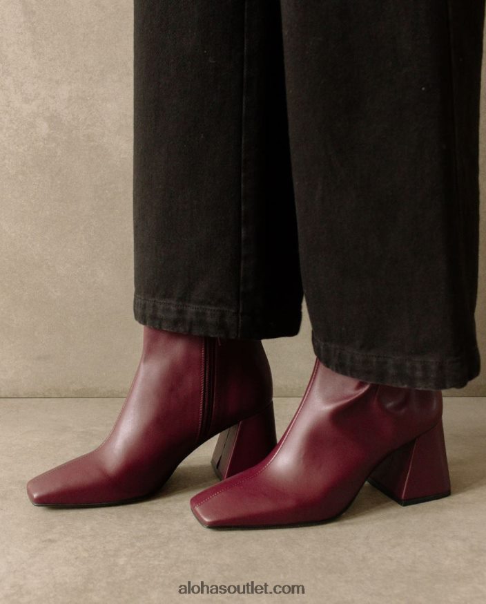mulheres pigmento - botas roxas de couro vegano Alohas 4P88ZX318 beterraba