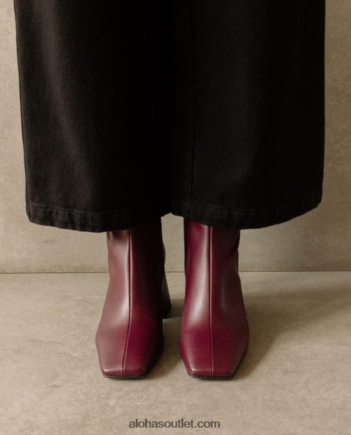 mulheres pigmento - botas roxas de couro vegano Alohas 4P88ZX318 beterraba