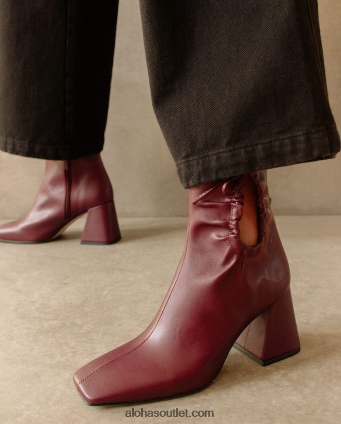 mulheres pigmento - botas roxas de couro vegano Alohas 4P88ZX318 beterraba