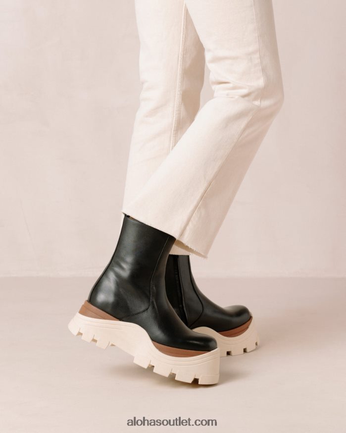mulheres safira marcona - botas pretas de couro Alohas 4P88ZX332 marcona preta