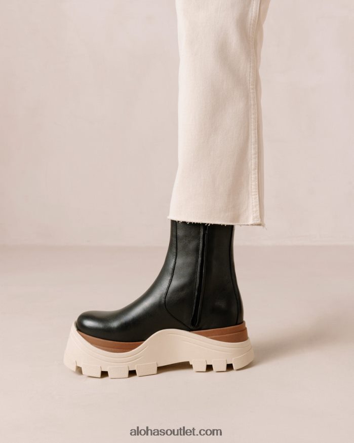 mulheres safira marcona - botas pretas de couro Alohas 4P88ZX332 marcona preta